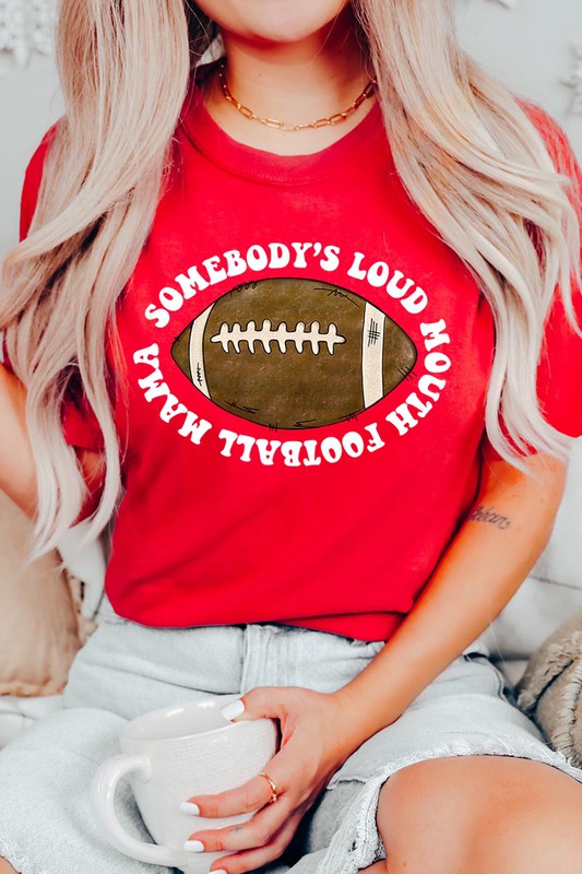 Somebody Loud Mouth Football Mama UNISEX SHORT SLEEVE Shirt