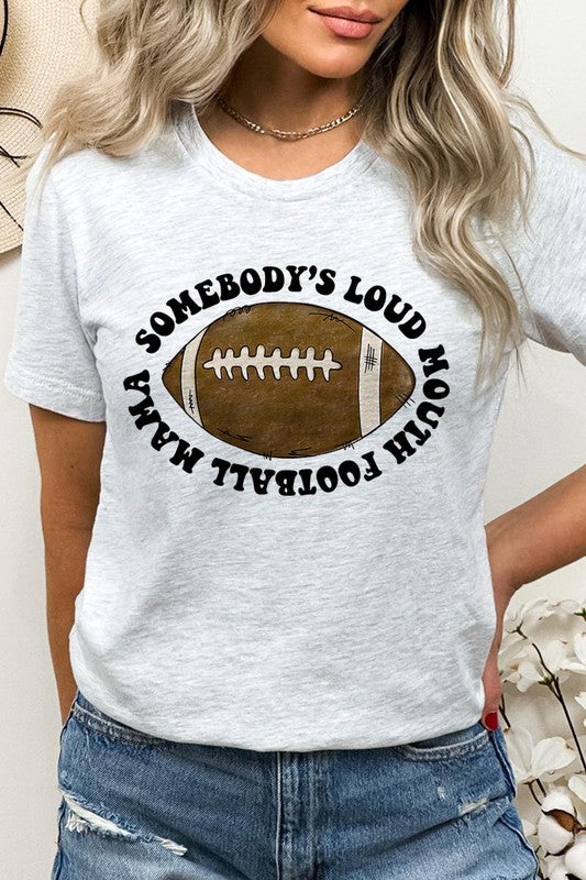 Somebody Loud Mouth Football Mama UNISEX SHORT SLEEVE Shirt