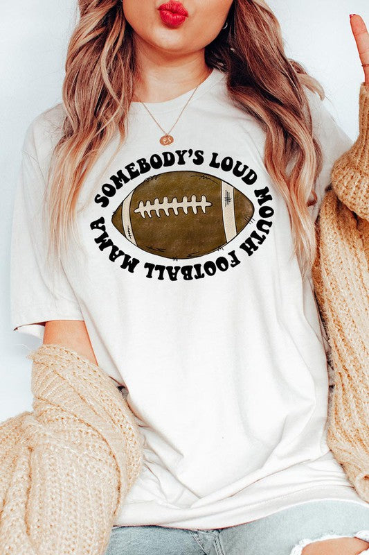 Somebody Loud Mouth Football Mama UNISEX SHORT SLEEVE Shirt