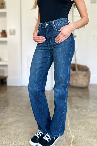 Judy Blue Full Size Tummy Control Straight Jeans - 88861