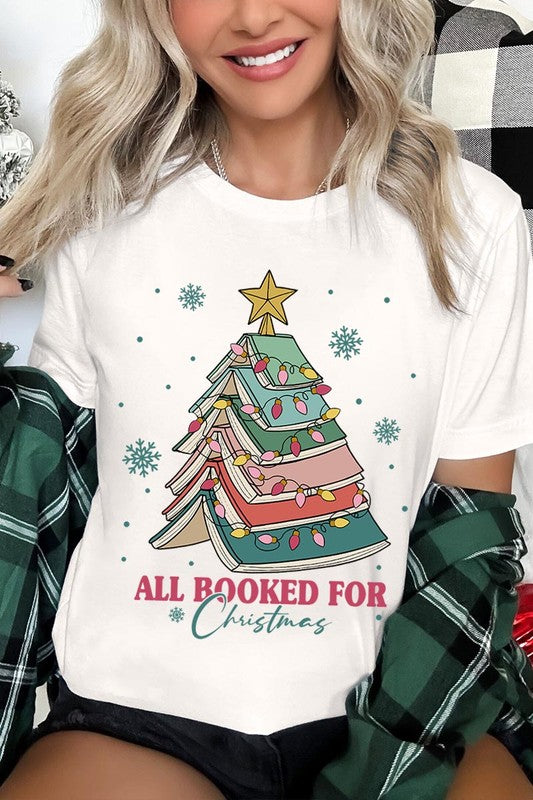 All Booked For Christmas Unisex Graphic Short Sleeve Shirt