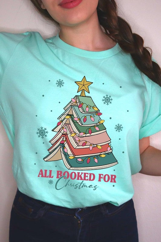 All Booked For Christmas Unisex Graphic Short Sleeve Shirt