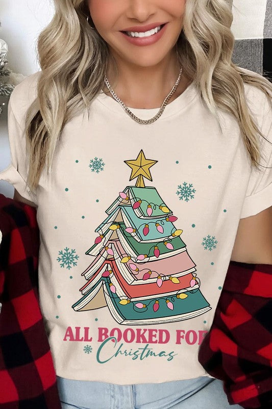 All Booked For Christmas Unisex Graphic Short Sleeve Shirt