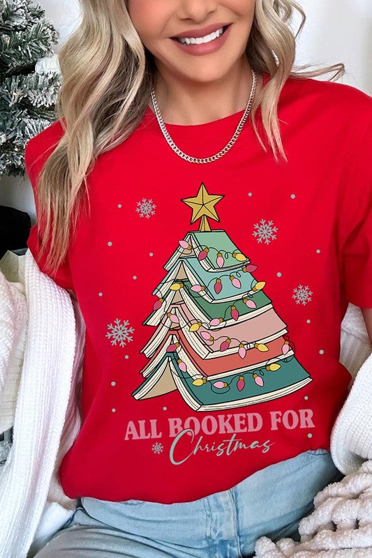 All Booked For Christmas Unisex Graphic Short Sleeve Shirt