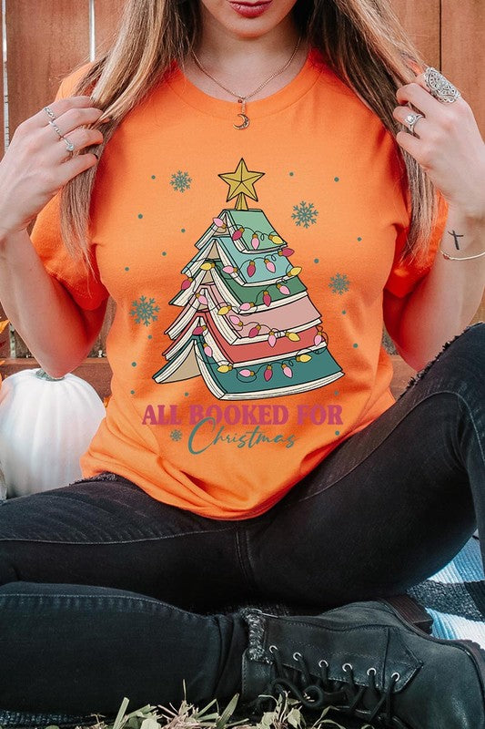 All Booked For Christmas Unisex Graphic Short Sleeve Shirt