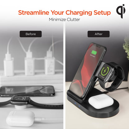 Hypergear 3-in-1 Wireless Charging Dock Phone Charger