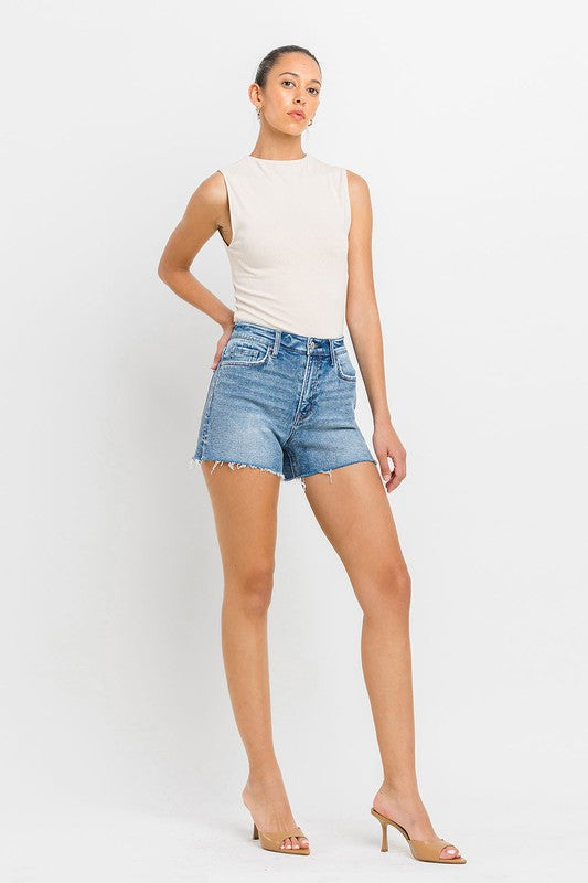 VERVET by Flying Monkey High Rise Side Slit A Line Shorts