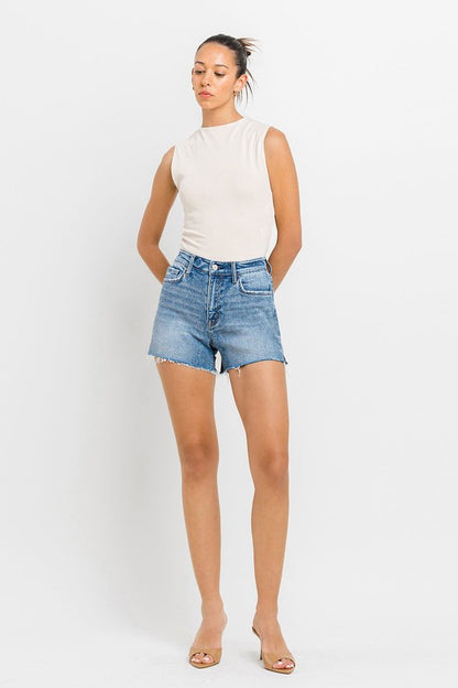 VERVET by Flying Monkey High Rise Side Slit A Line Shorts