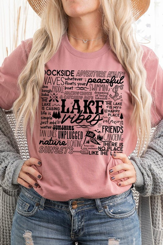 Lake Vibes Subway Art Graphic T Shirts