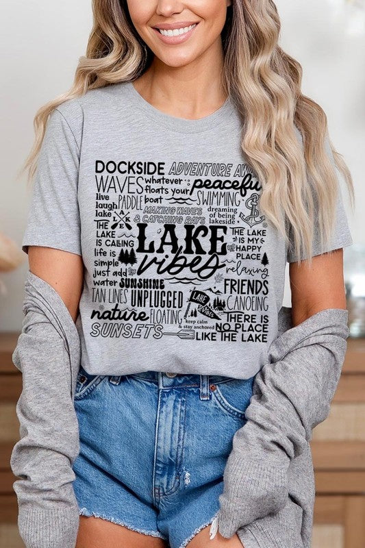 Lake Vibes Subway Art Graphic T Shirts