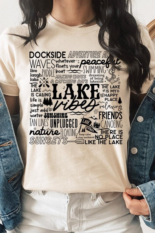 Lake Vibes Subway Art Graphic T Shirts