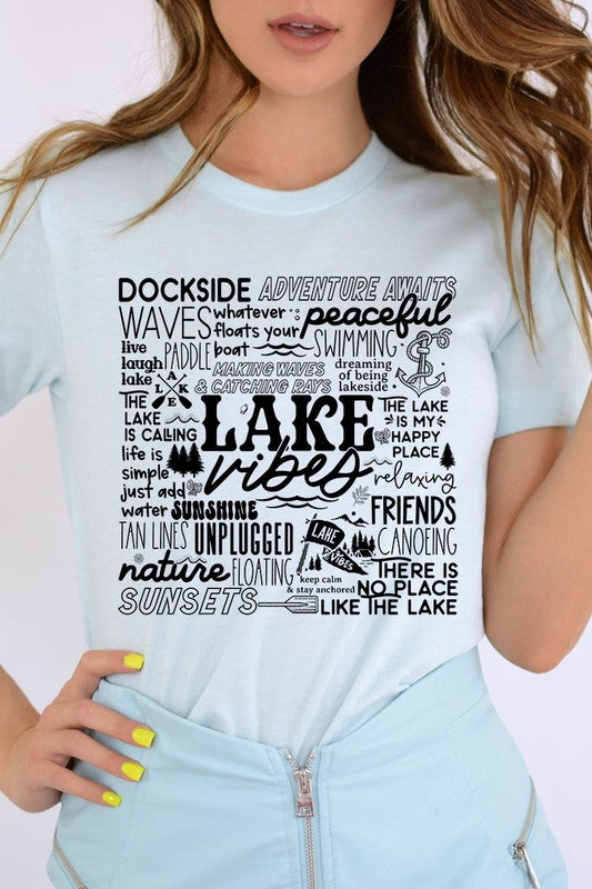 Lake Vibes Subway Art Graphic T Shirts