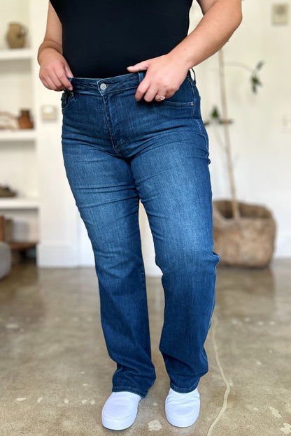 Judy Blue Full Size Tummy Control Straight Jeans - 88861