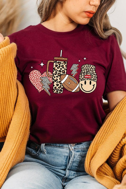 Boujee Cute Football Graphic Tee Shirt