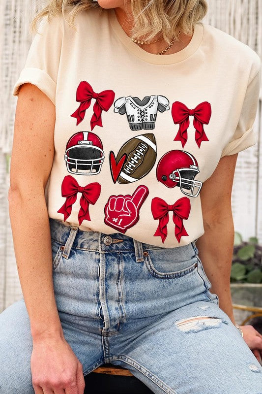 Coquette Football Graphic Tee Shirt