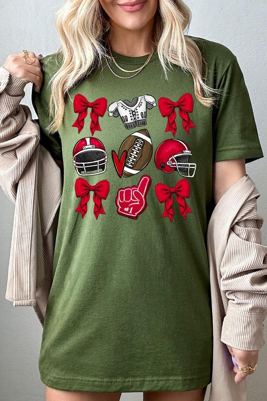 Coquette Football Graphic Tee Shirt