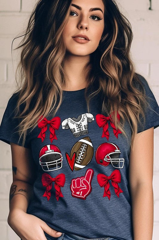 Coquette Football Graphic Tee Shirt