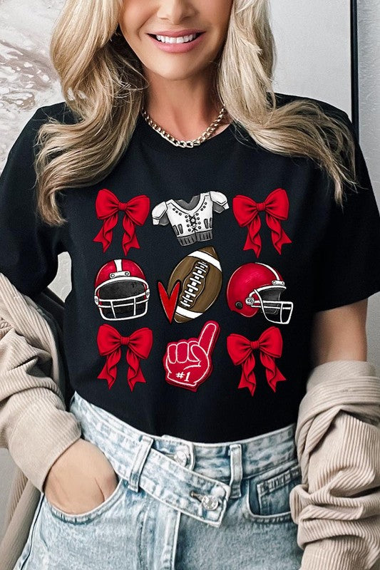 Coquette Football Graphic Tee Shirt