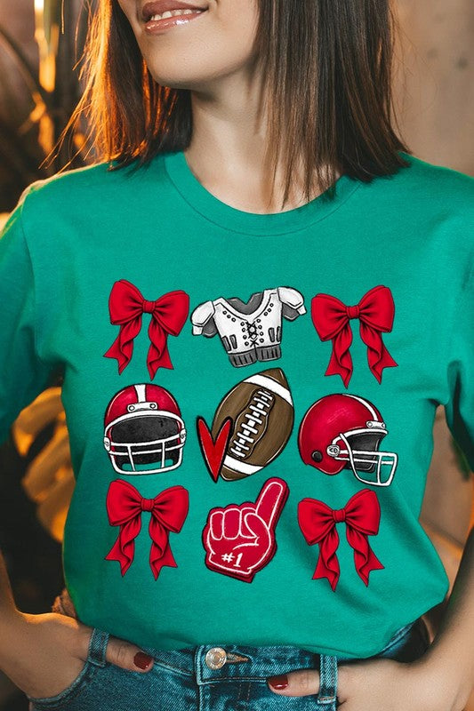 Coquette Football Graphic Tee Shirt