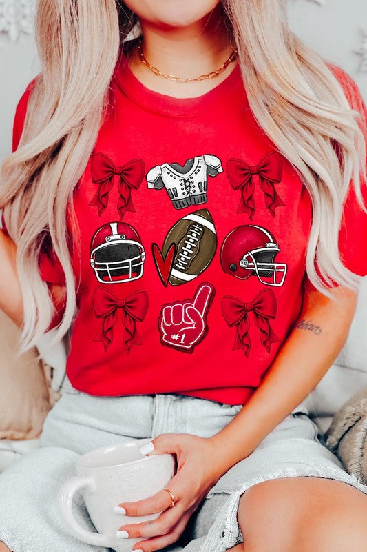 Coquette Football Graphic Tee Shirt