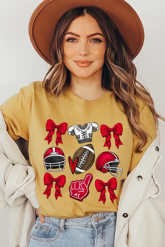 Coquette Football Graphic Tee Shirt