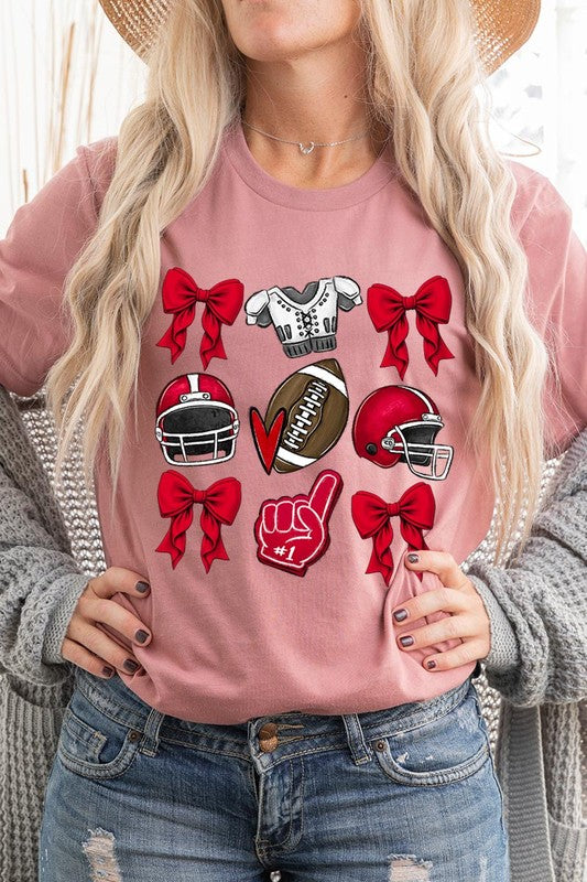 Coquette Football Graphic Tee Shirt