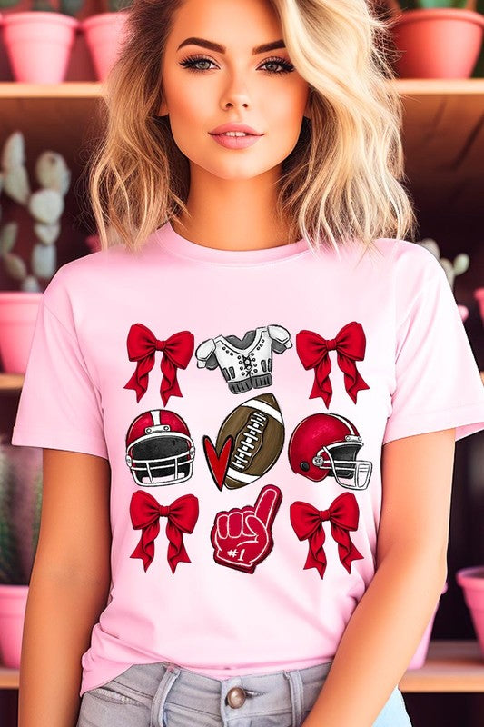 Coquette Football Graphic Tee Shirt