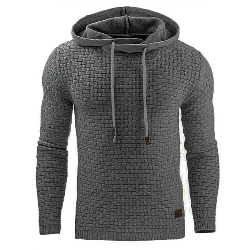 Men's Hooded Sweatshirt Long Sleeve Knitted Hoodie Sweatshirt Pullover Sweater