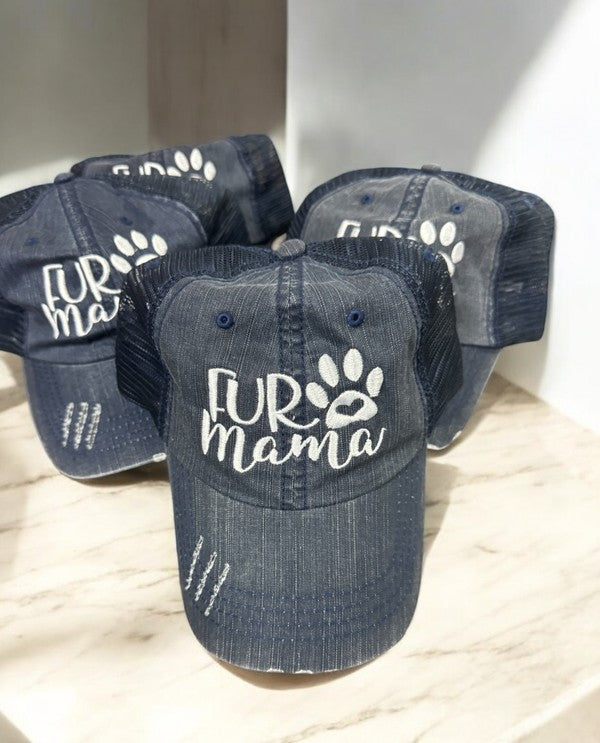 Fur Mama Embroidered Trucker Hat Dog Mom