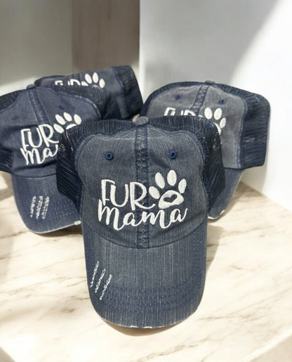 Fur Mama Embroidered Trucker Hat Dog Mom