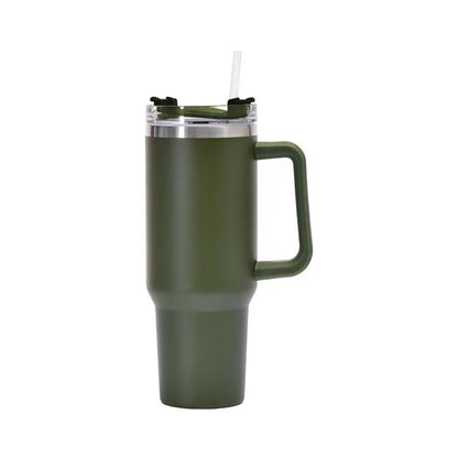 Stainless Steel Tumbler Insulated Cup 40oz Straw Lid Coffee Mug
