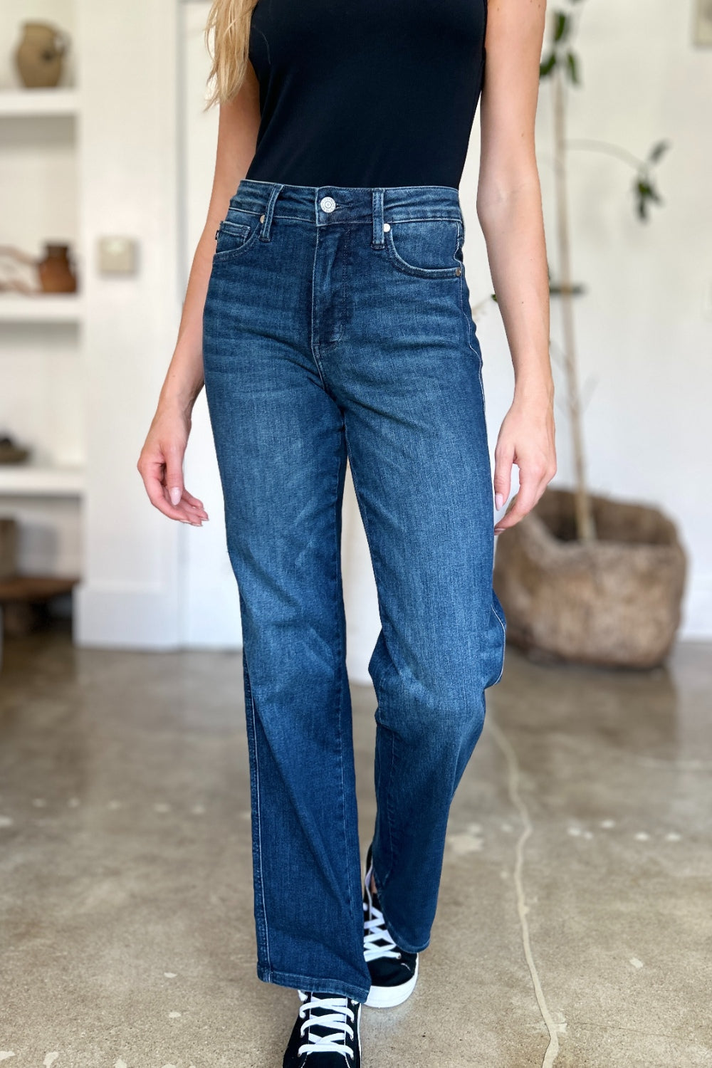 Judy Blue Full Size Tummy Control Straight Jeans - 88861