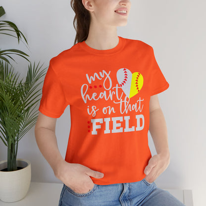 Softball My Heart Unisex Jersey Short Sleeve Tee Shirt