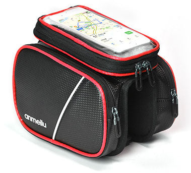 Bicycle Saddle Bag Bike Front Beam Bag Mobile Phone Touch Screen Bag Riding Equipment