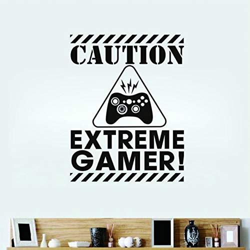 Caution Gamers Wall Stickers