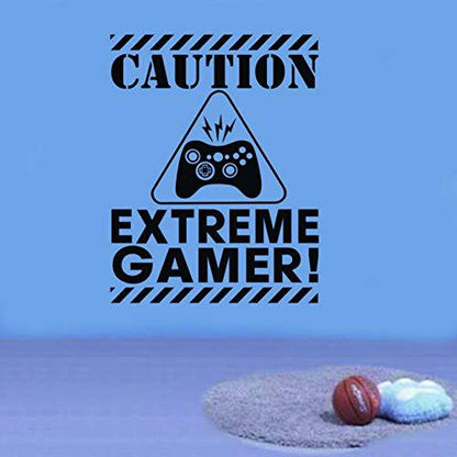 Caution Gamers Wall Stickers