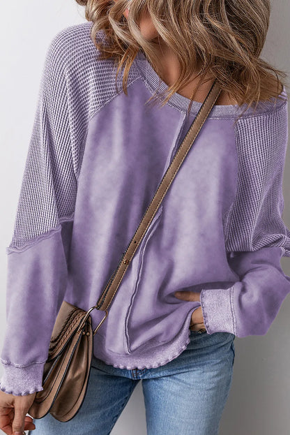 Exposed Seam Long Sleeve Sweatshirt Women’s