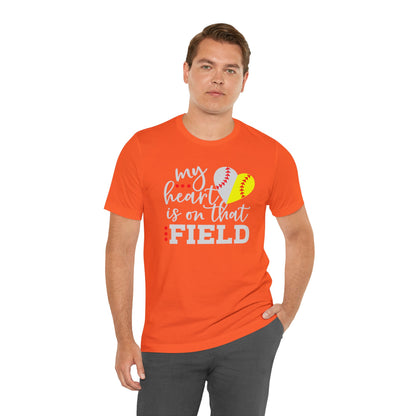 Softball My Heart Unisex Jersey Short Sleeve Tee Shirt