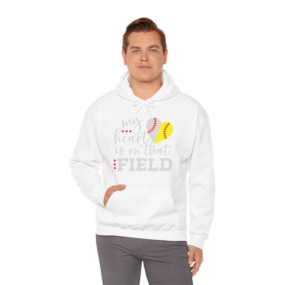 Softball My Heart Unisex Heavy Blend Hooded Sweatshirt