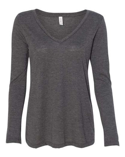 Women's Flowy Long Sleeve V-Neck Tee