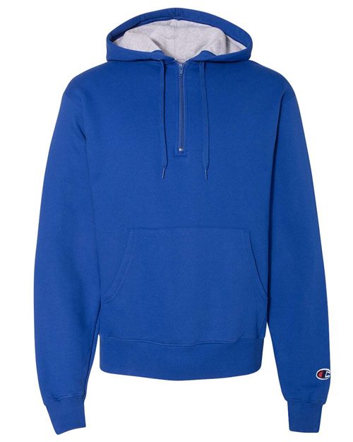 Champion Cotton Max Hooded Quarter-Zip Sweatshirt