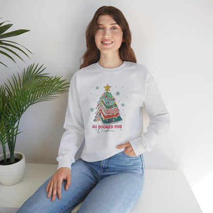 All Booked for Christmas Sweatshirt Bookworm Sweatshirt