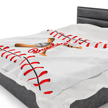 Baseball Plush Blanket Velveteen Plush Blanket