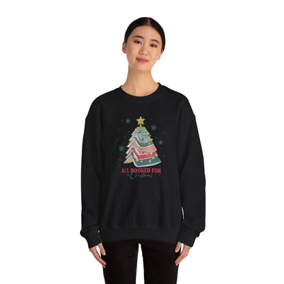 All Booked for Christmas Sweatshirt Bookworm Sweatshirt