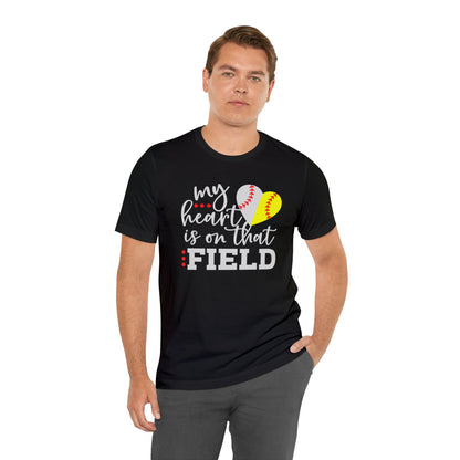 Softball My Heart Unisex Jersey Short Sleeve Tee Shirt