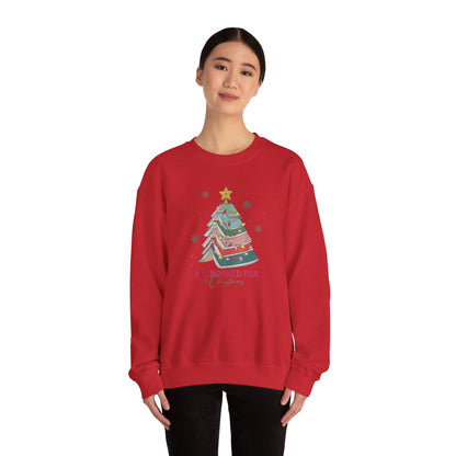 All Booked for Christmas Sweatshirt Bookworm Sweatshirt