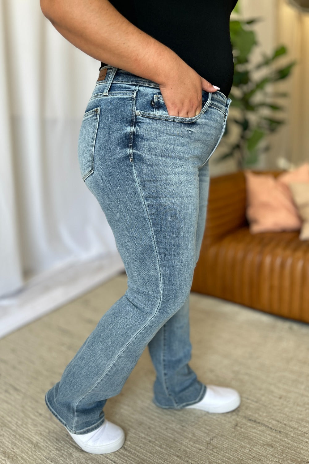 Judy Blue Full Size Medium Rise Bootcut Jeans - 82337