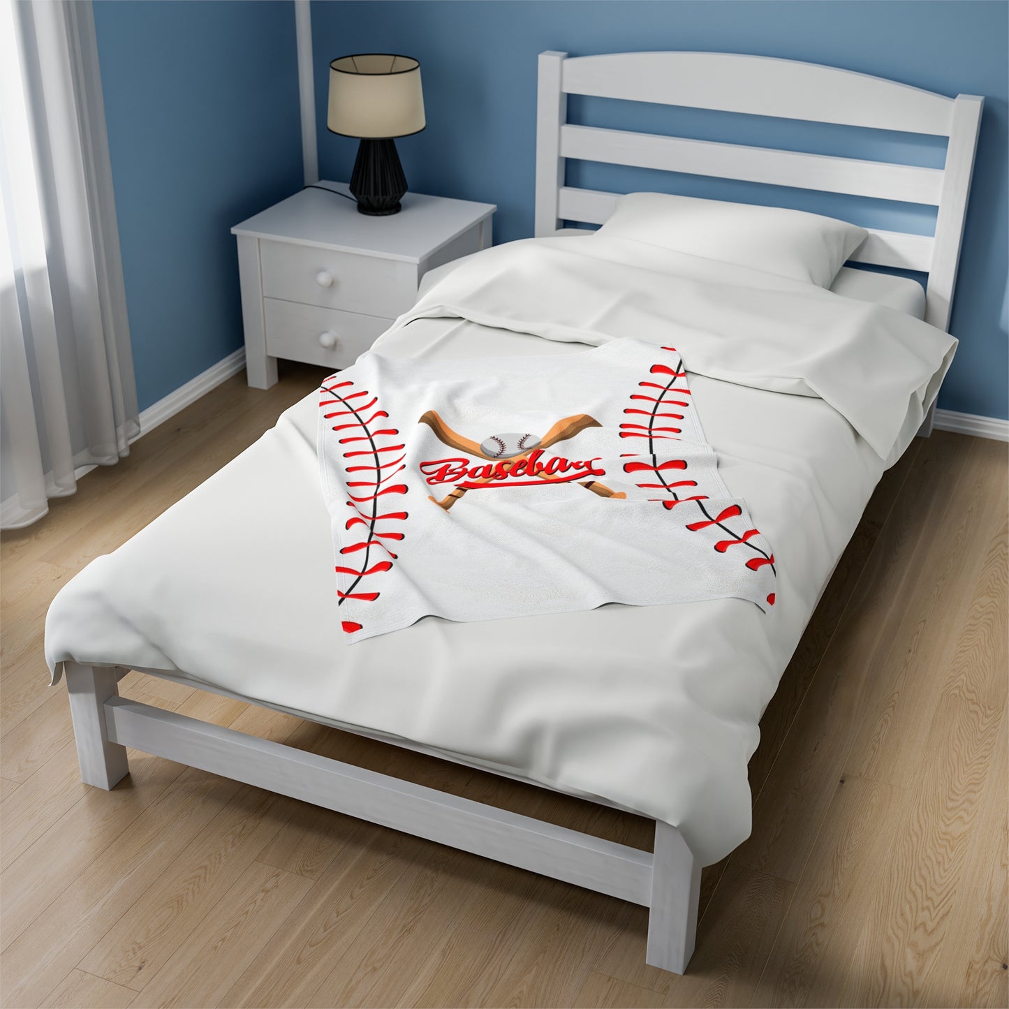 Baseball Plush Blanket Velveteen Plush Blanket