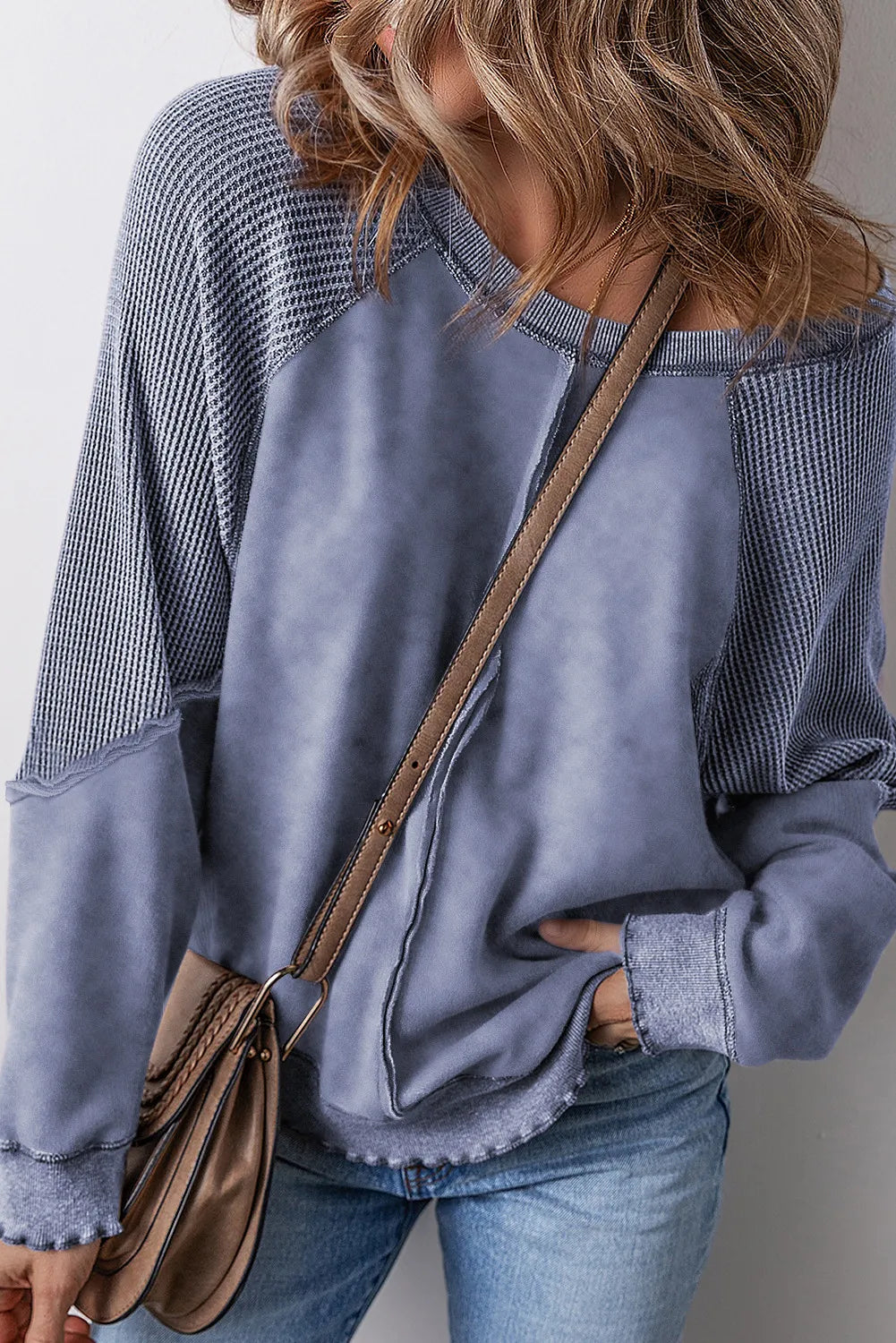 Exposed Seam Long Sleeve Sweatshirt Women’s