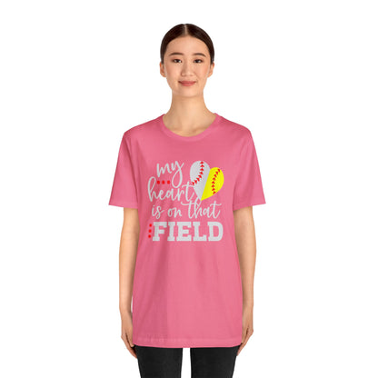 Softball My Heart Unisex Jersey Short Sleeve Tee Shirt